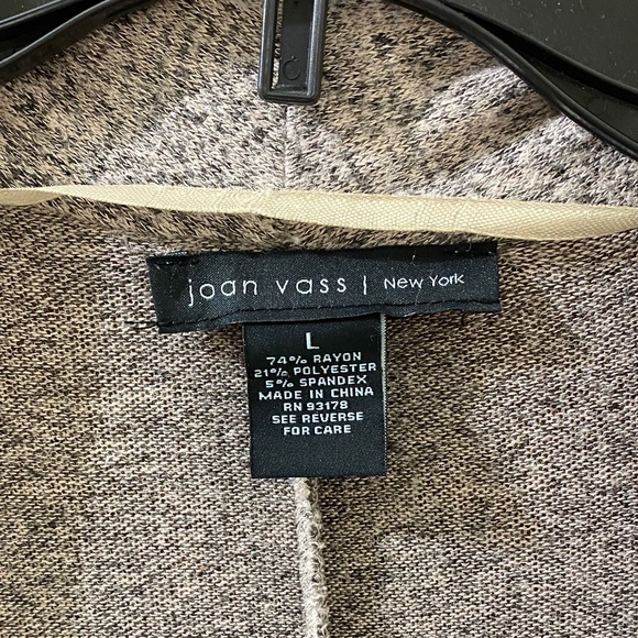 Joan Vass Heather Gray Open Cardigan - Picture 2 of 2